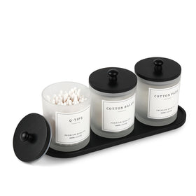 Eggs Sound qtip holder 3-pack keeps qtips organized and dry on your vanity