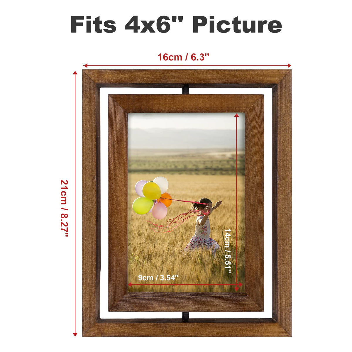 Egofine 2-pack rear view showing back-to-back photos in distressed wood frame