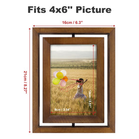 Egofine 2-pack rear view showing back-to-back photos in distressed wood frame