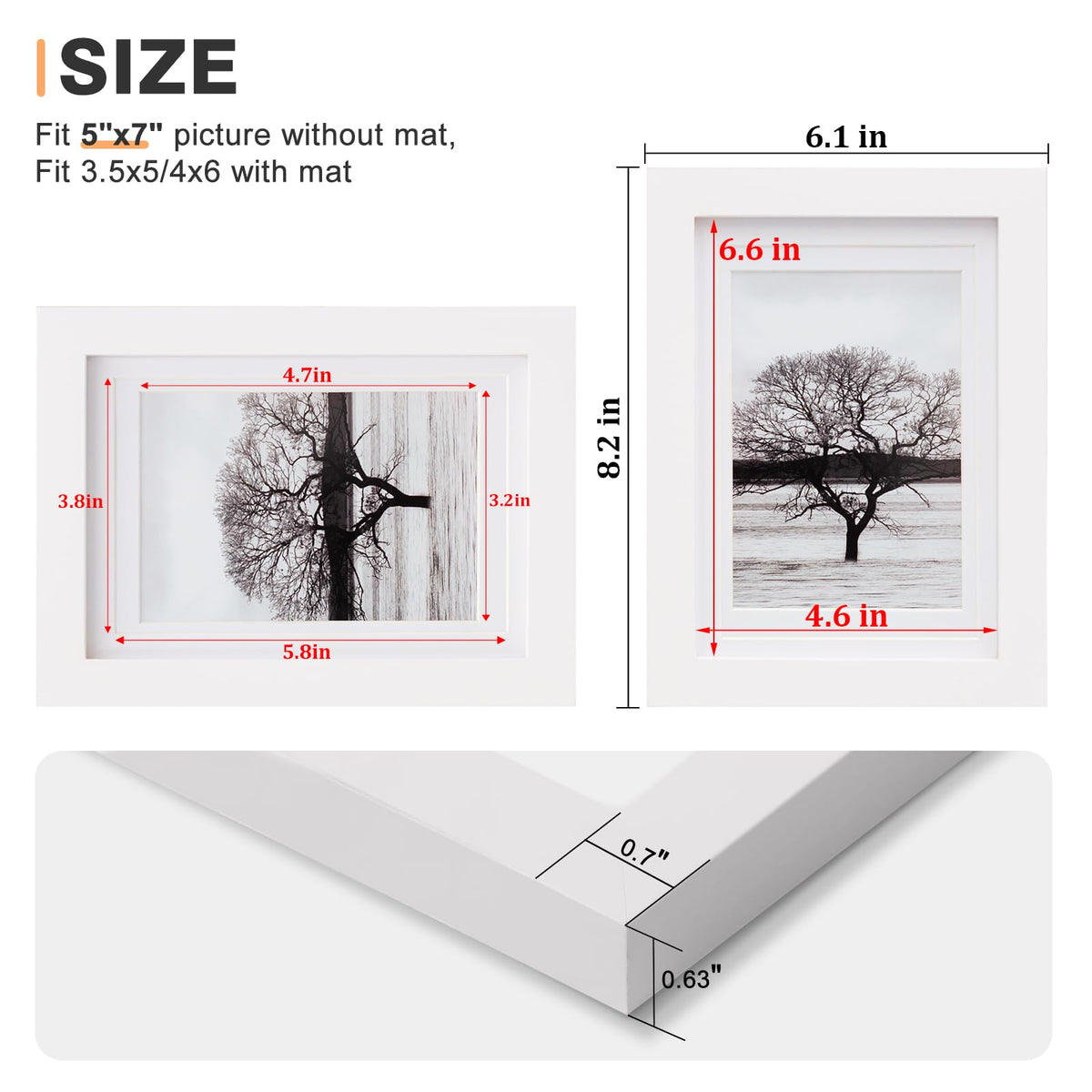 Egofine 4x6 mat option with 3.5x5 insert for compact memories.