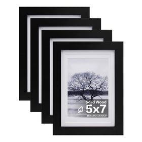 Egofine 5x7 frame front view highlights solid wood and plexiglass clarity for photos
