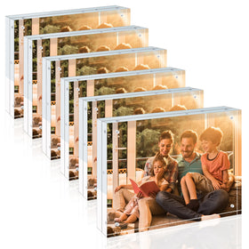 Egofine 8x10 acrylic frame front view highlights clear, durable photo display.