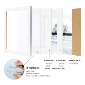 Egofine frame with wall mount holes ideal for portrait or landscape layouts.