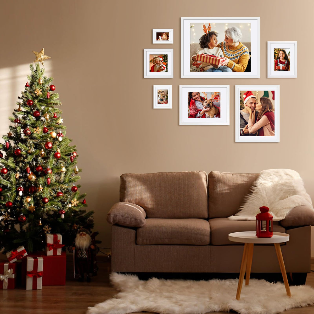 Egofine solid wood frame in white complements any decor.