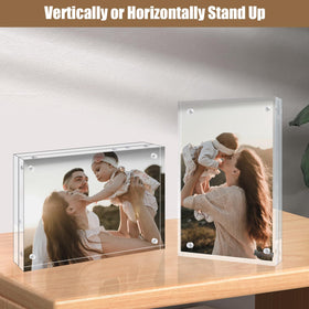 Egofine frameless 8x10 frame emphasizes modern, unobtrusive presentation.