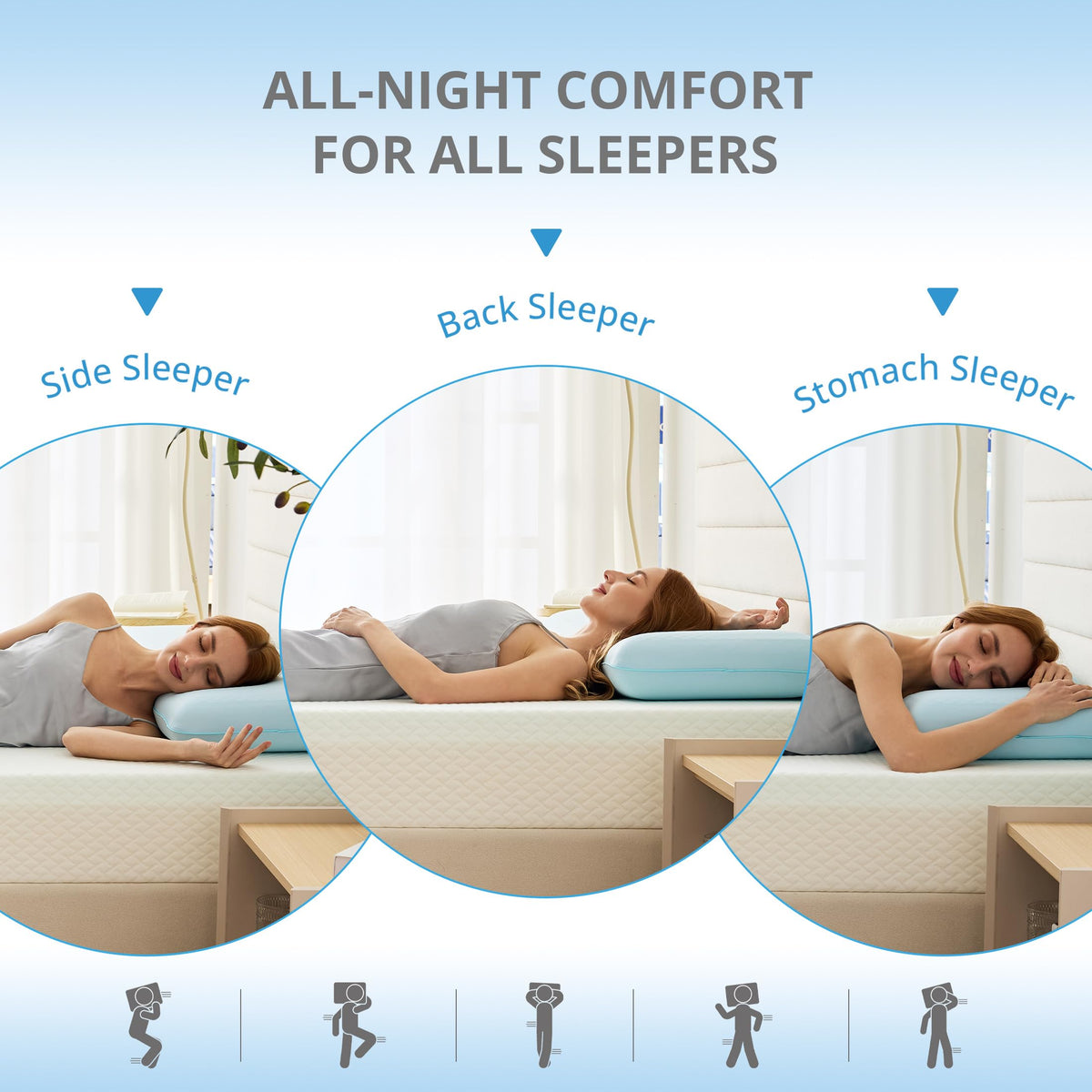 EGOHOME breathable removable cover is machine washable for easy care.