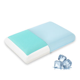 EGOHOME cooling pillow with gel layer offers instant coolness and plush support.
