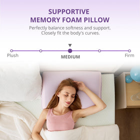 EGOHOME memory foam head and neck support contours to your shape.