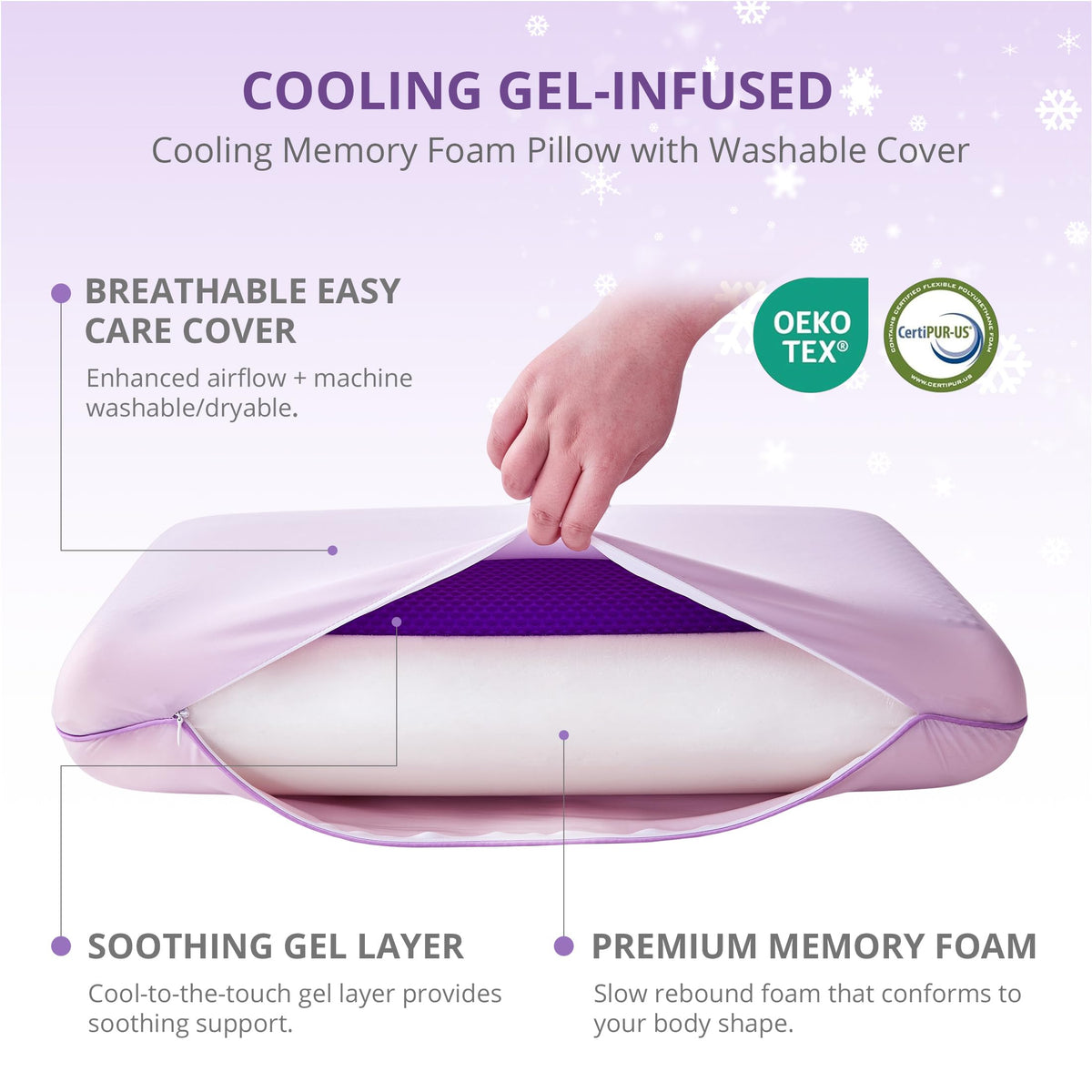 EGOHOME pillow dimensions ensure a versatile fit in most setups.