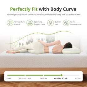 EGOHOME pressure-relief memory foam evenly distributes weight for comfortable rest.