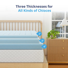 EGOHOME memory foam topper delivers pressure relief for joints.