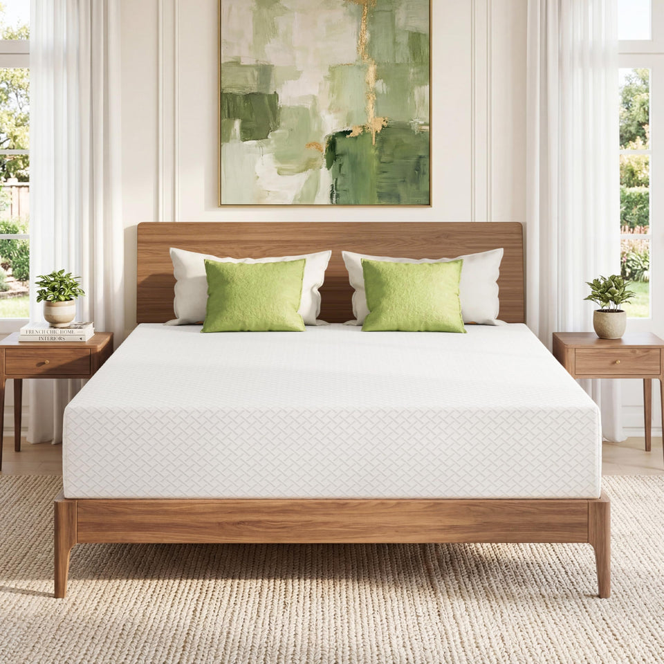 EGOHOME Twin XL memory foam mattress shows balanced support for all sleep positions.