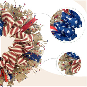 egolot 18-inch July 4th wreath suitable for indoor or outdoor display