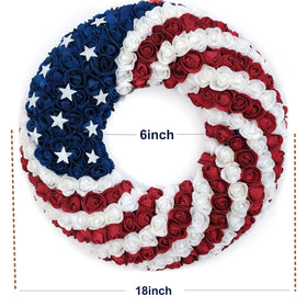 egolot red white blue holiday wreath accenting colors for 4th of July