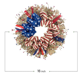 egolot burlap ribbon detail wreath complements porch or wall decor