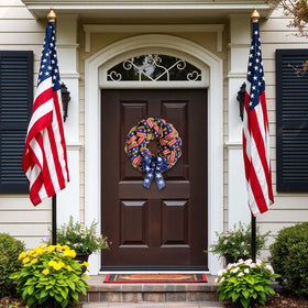 Egolot rustic wreath for doors and walls during Independence Day.