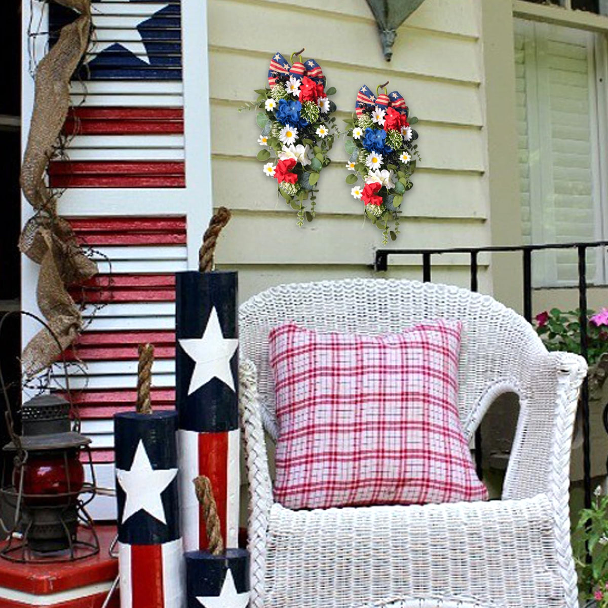 Egolot teardrop wreath suited for rustic to modern home styles.