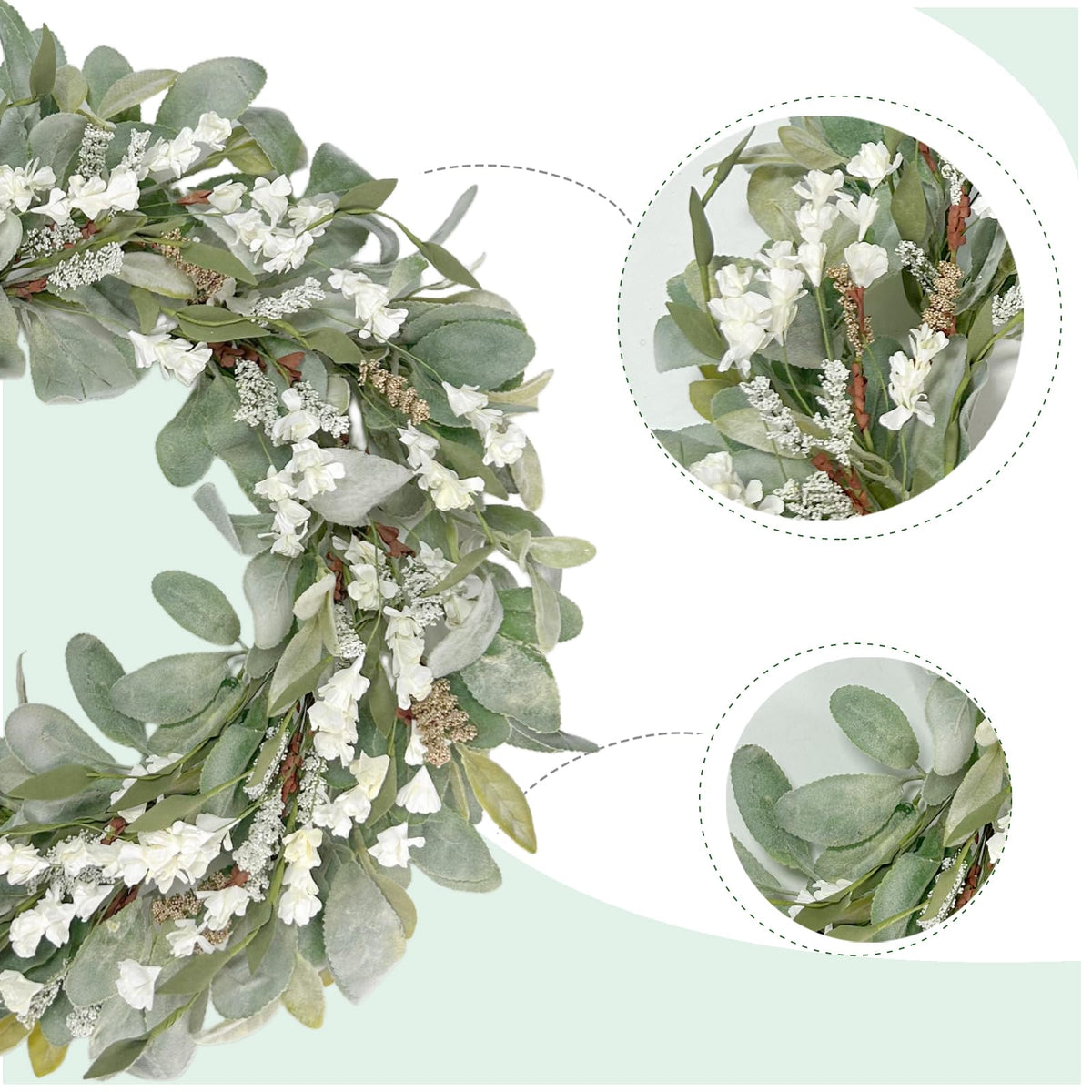 Egolot ivory forsythia flowers wreath adds elegant seasonal charm