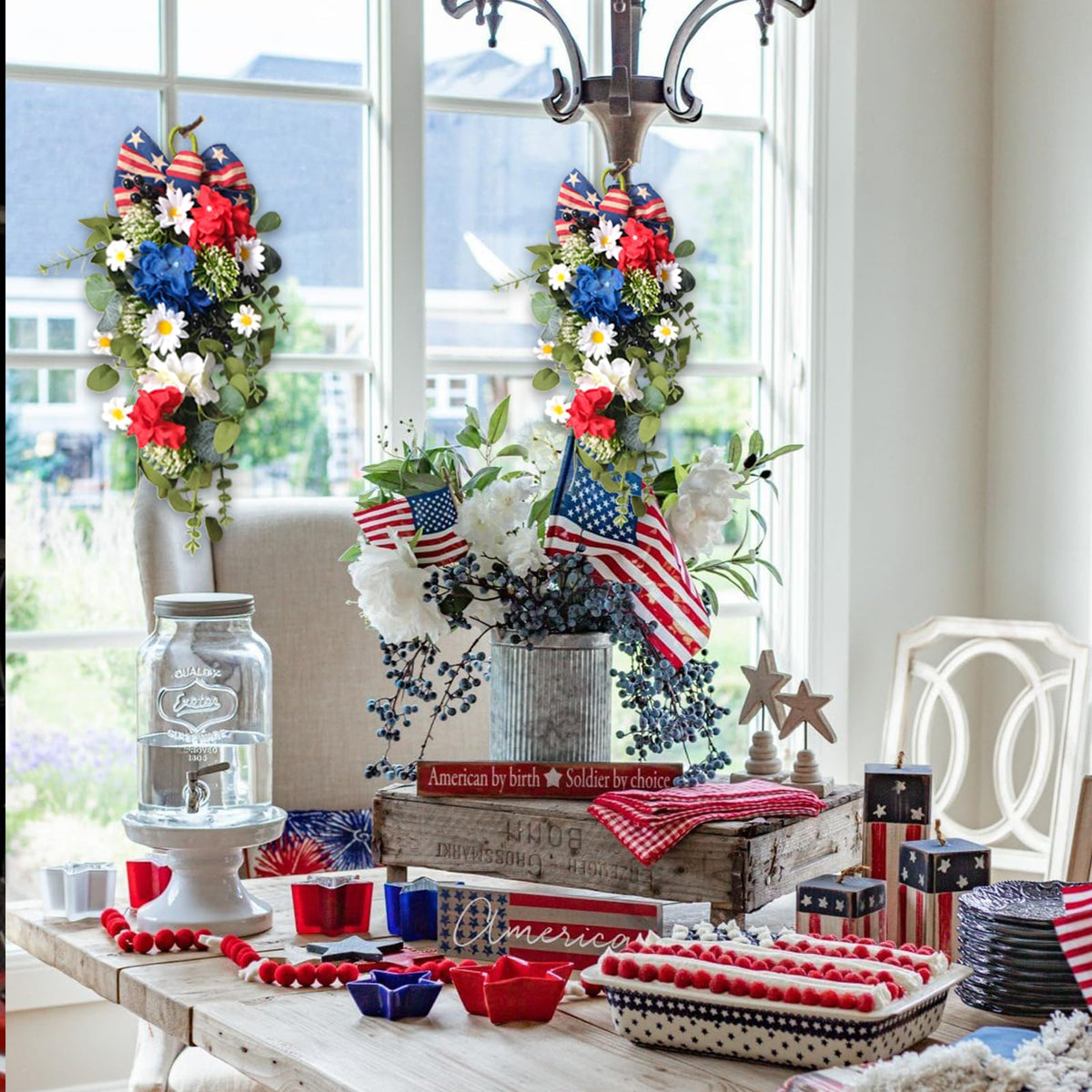 Egolot memorial day patriotic wreath offers seasonal display.