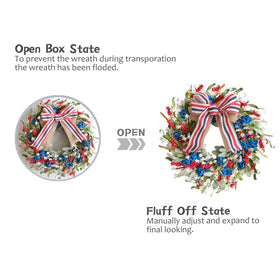 Egolot patriotic wreath suitable for indoor or covered outdoor spaces