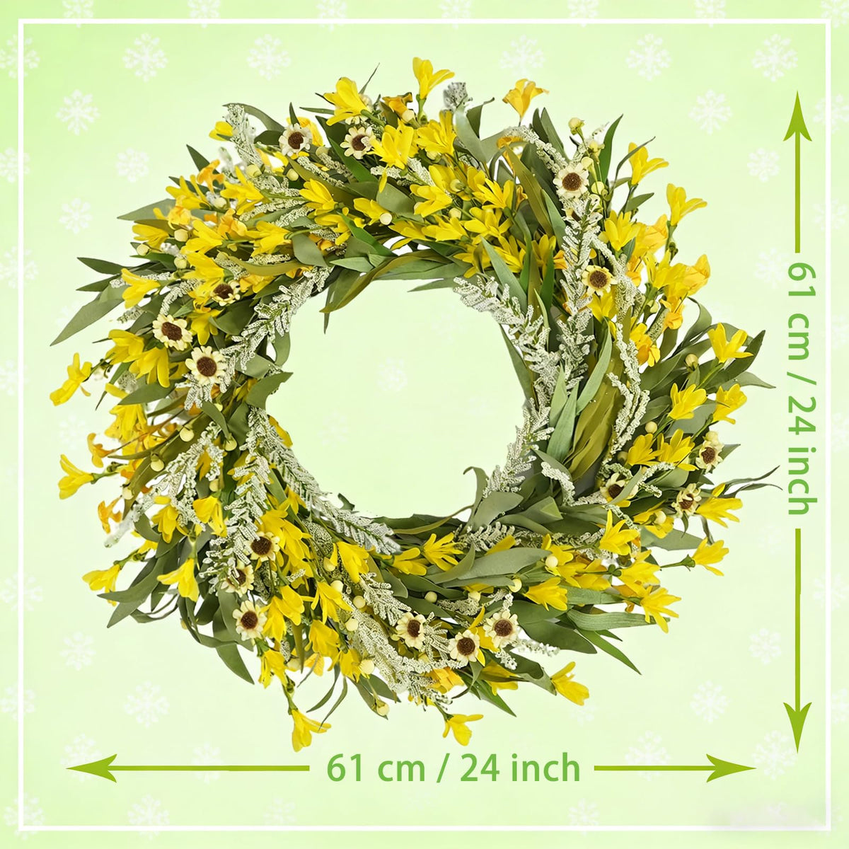 Egolot porch-friendly wreath for covered outdoor areas stays vibrant