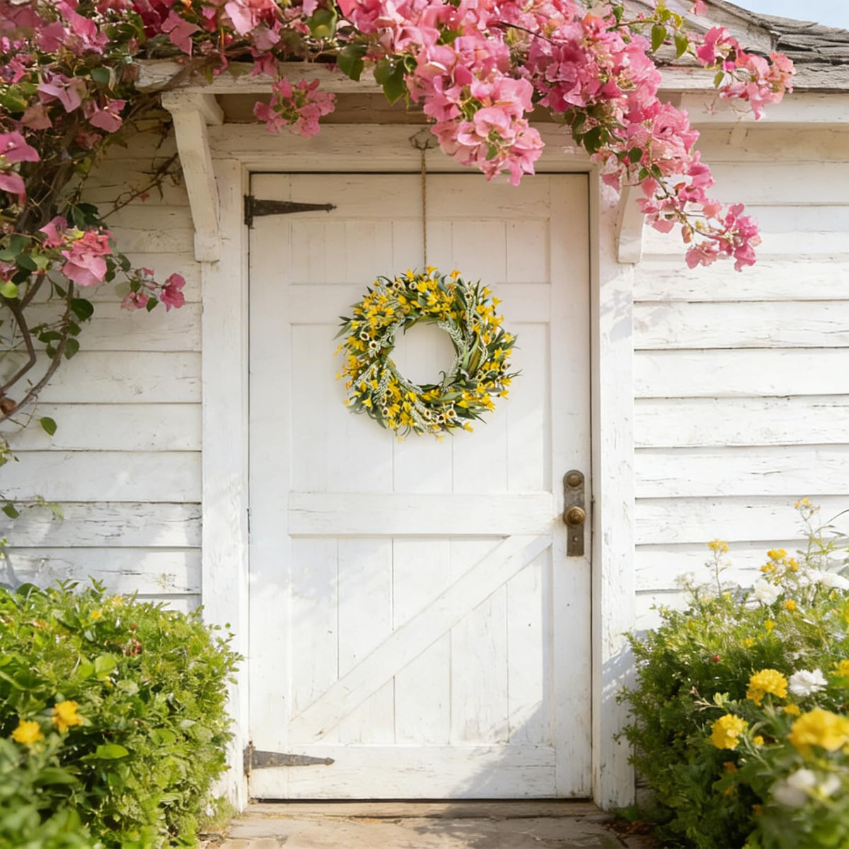 Egolot rustic farmhouse wreath adds warmth to doors and entryways