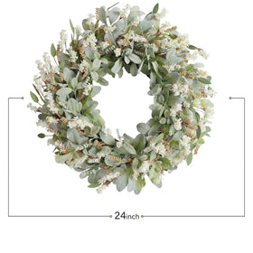 egolot versatile greenery wreath suitable for indoor and covered outdoor spaces.