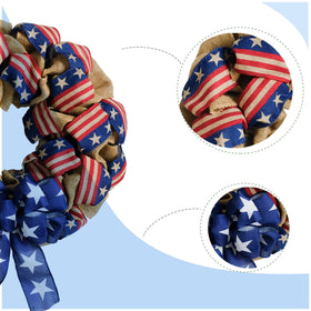 Egolot wreath features a star-design bow for the 4th of July.