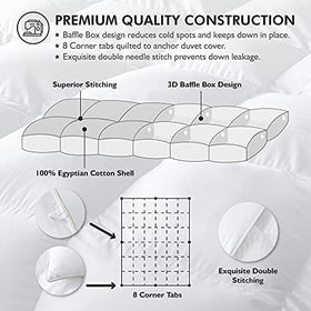 Egyptian Bedding 100% cotton cover provides breathable softness and skin-friendly feel.