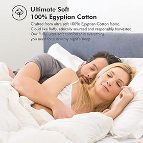Egyptian Bedding corner loops keep duvet cover secure and prevent shifting.