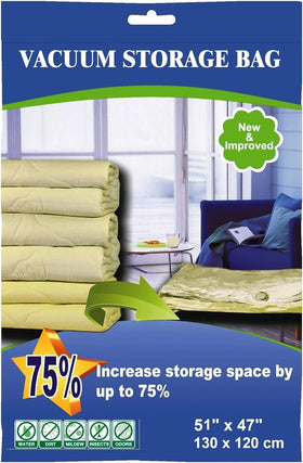 ehomegoods extra jumbo vacuum bag closed protects bulky clothing and bedding.
