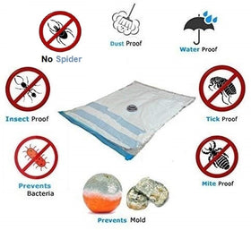 ehomegoods extra jumbo vacuum bag in a closet for decluttering.