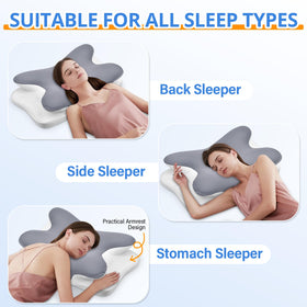 Cooling pillowcase on Ehomfory pillow helps keep you cool overnight