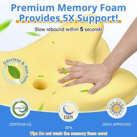 Memory foam core provides breathable, responsive support for Ehomfory pillow