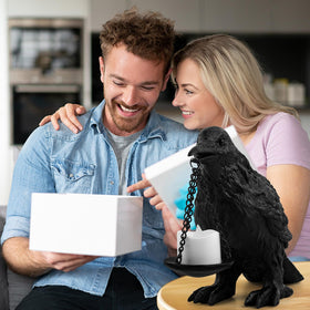Ehuoyan gift-ready goth raven decor suits fans of macabre chic.