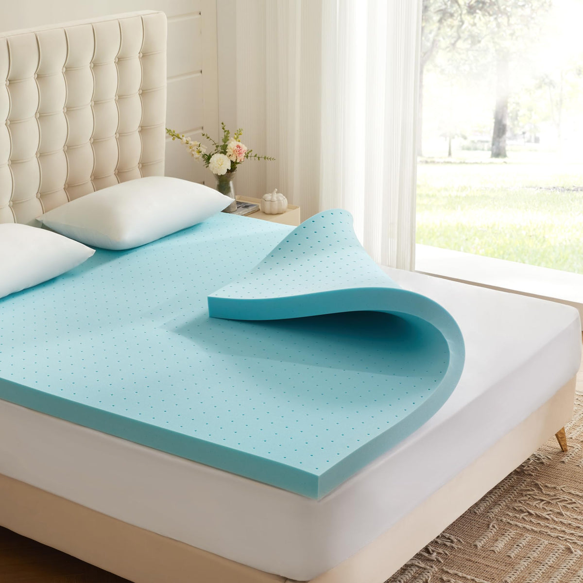 Eiayeebil gel memory foam topper for twin XL enhances comfort and support