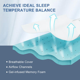 Eiayeebil non-slip surface design keeps topper secure during sleep