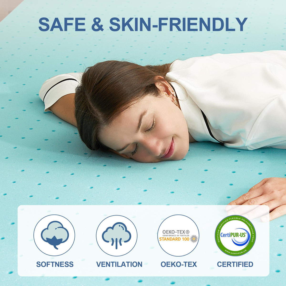 Eiayeebil skin-friendly, odor-free material for safe sleep