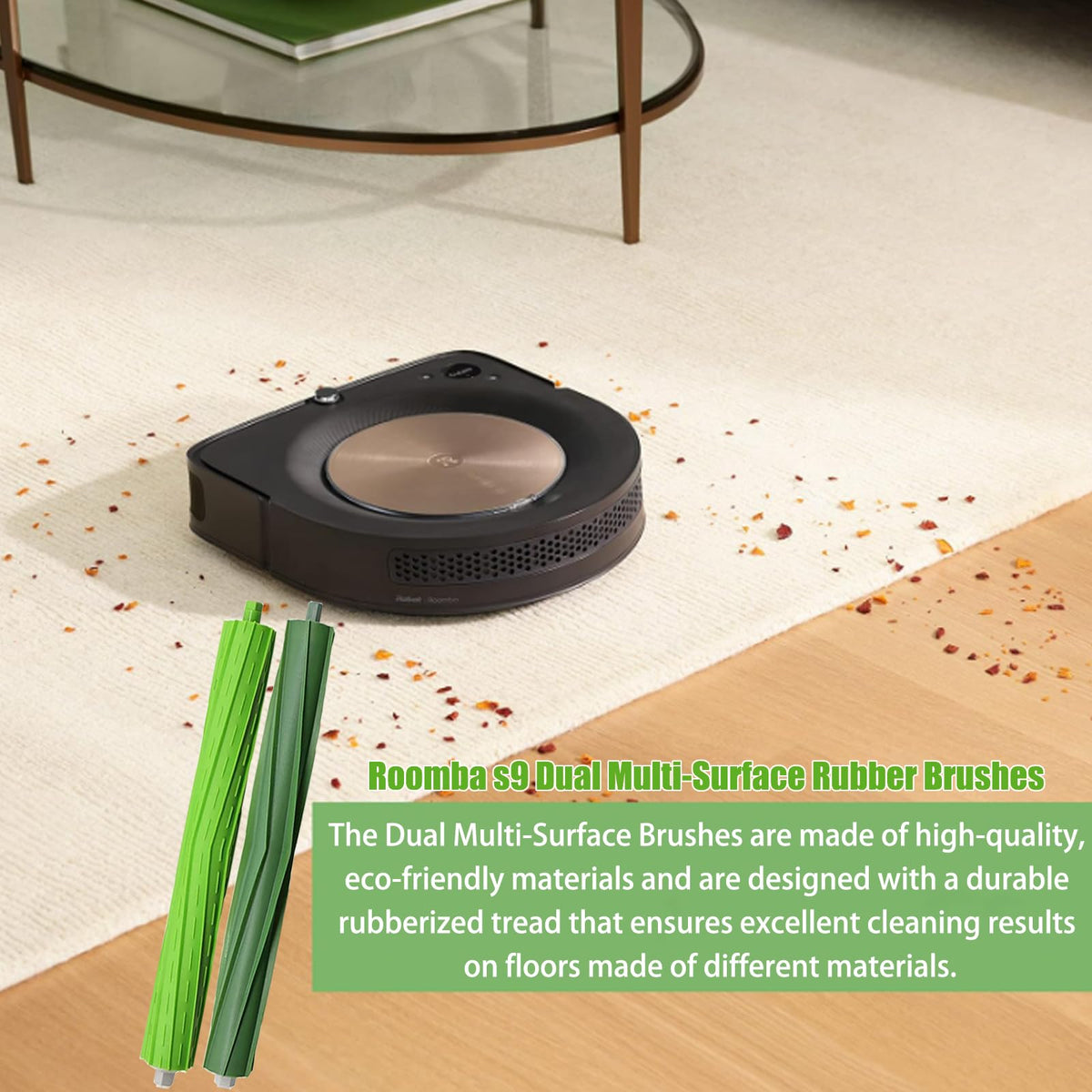 Eifrthe eco-friendly rubber brushes for Roomba replacement