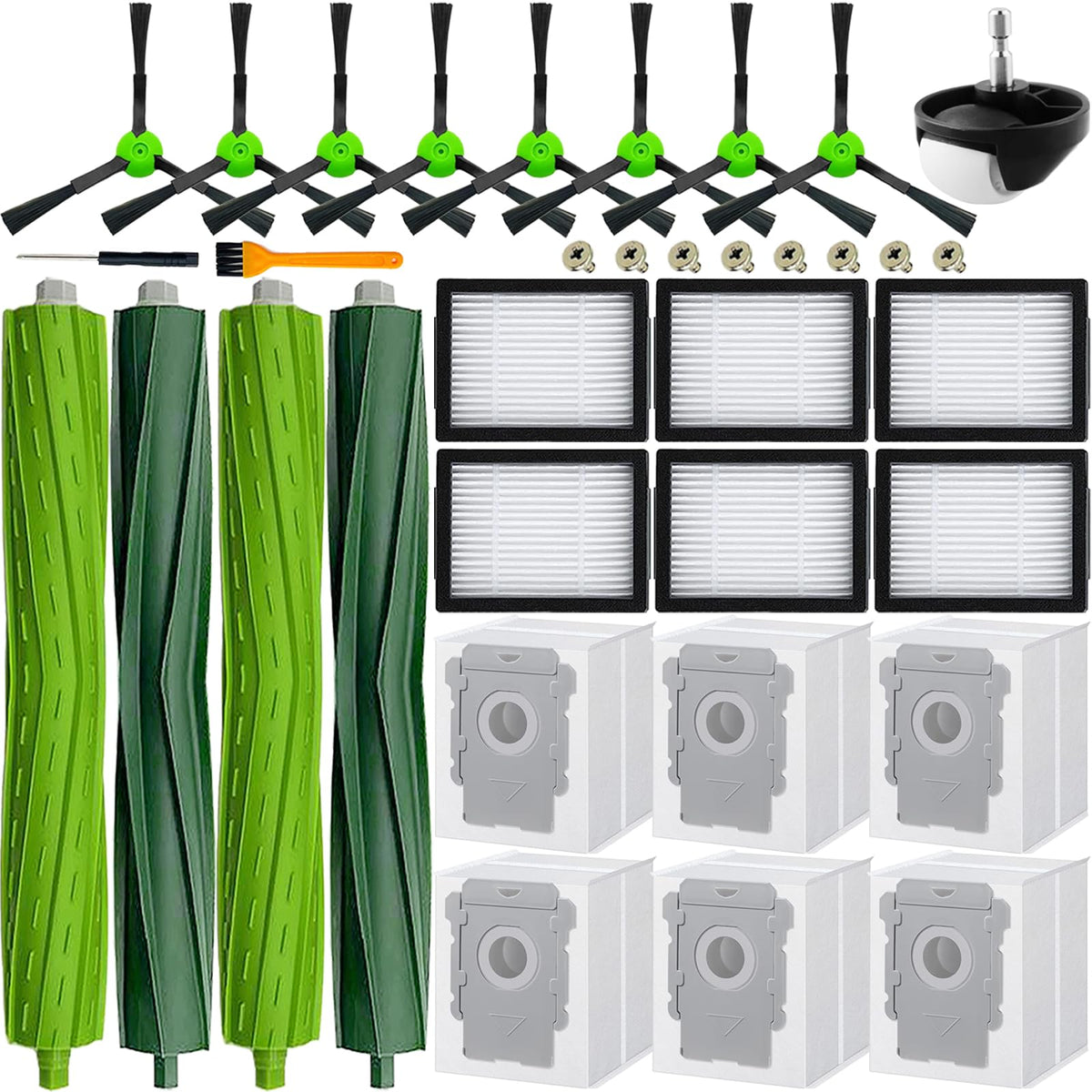 Eifrthe Roomba replacement parts kit with brushes and filters for enhanced cleaning.