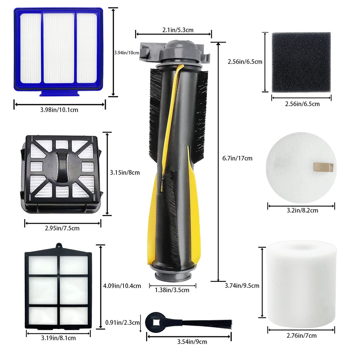 Eifrthe side brush set ensures thorough edge cleaning