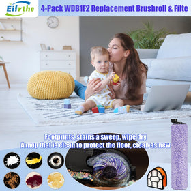 Eifrthe WDB1F2 floor-types graphic shows hardwood, tile, and vinyl suitability