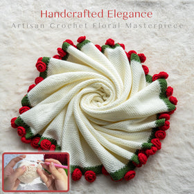 EIGHTOWN rose bouquet decor accent on living room seating