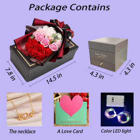 Eightown gift box with rose and necklace for special occasions.