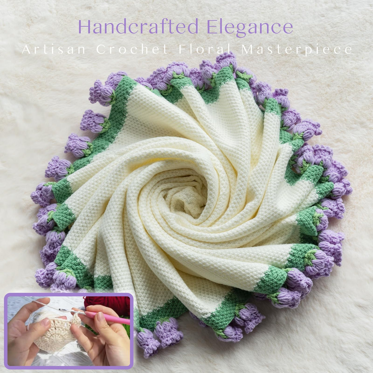 Eightown purple lily of the valley blooms create elegant seasonal decor.
