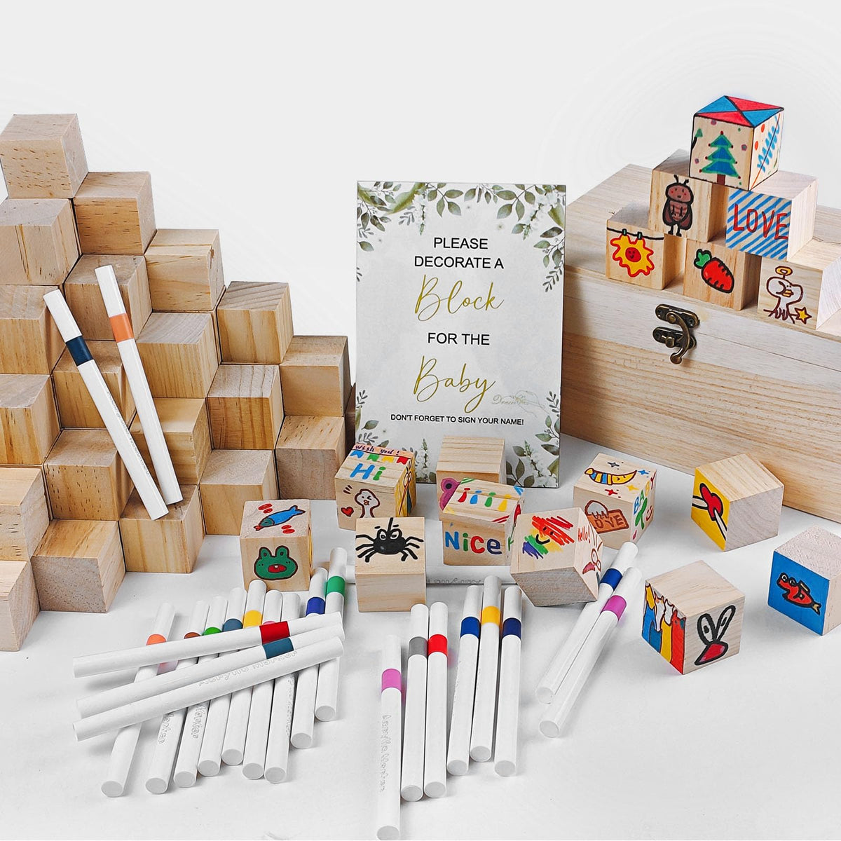 EIGTWEN acrylic paint pens pack for decorating blocks