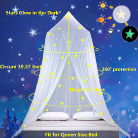 Eimilaly bed canopy adjustable rope lets you set height.