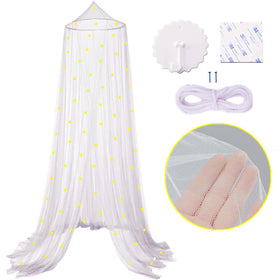 Eimilaly bed canopy party decor adds versatile styling options.