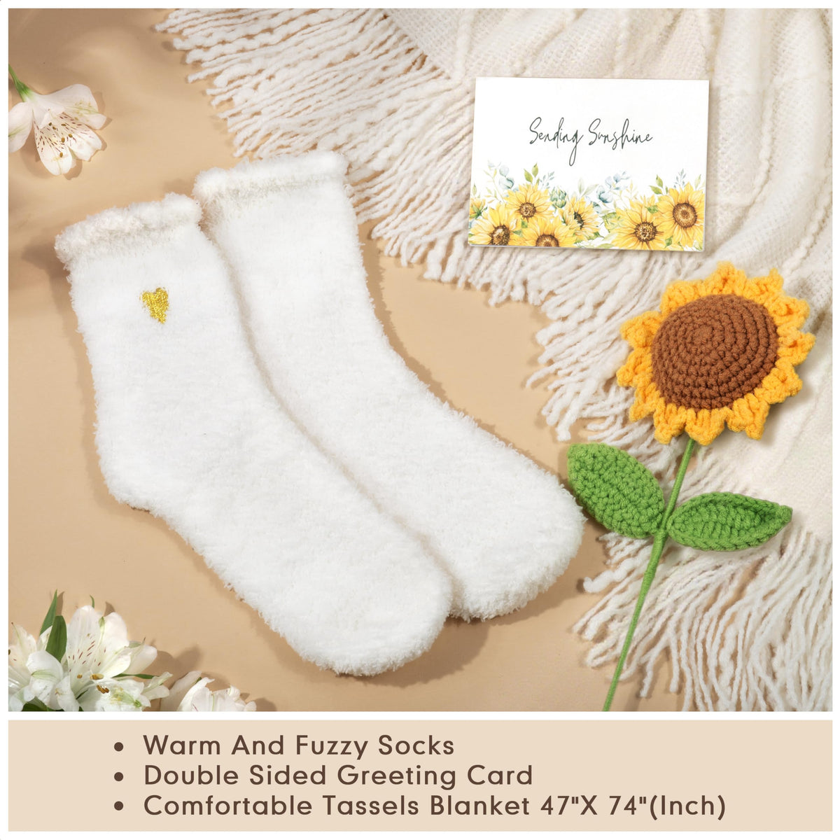 EIRNAY plush socks provide extra warmth and comfort.