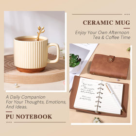 EIRNAY PU notebook with snap closure for journaling